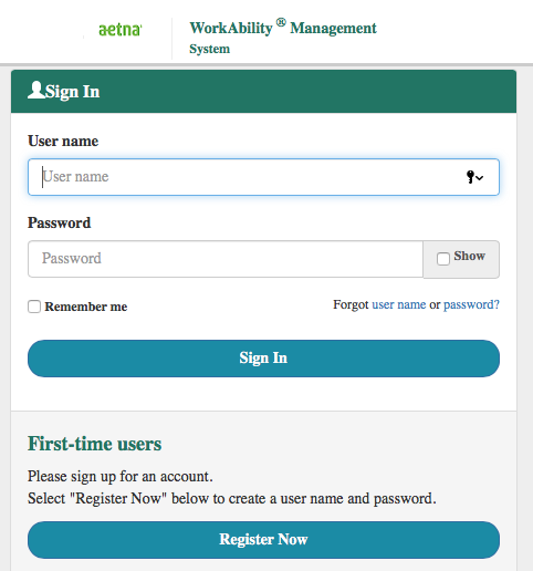 Workability Log www.aetnadisability.com - Aetna Disability Management