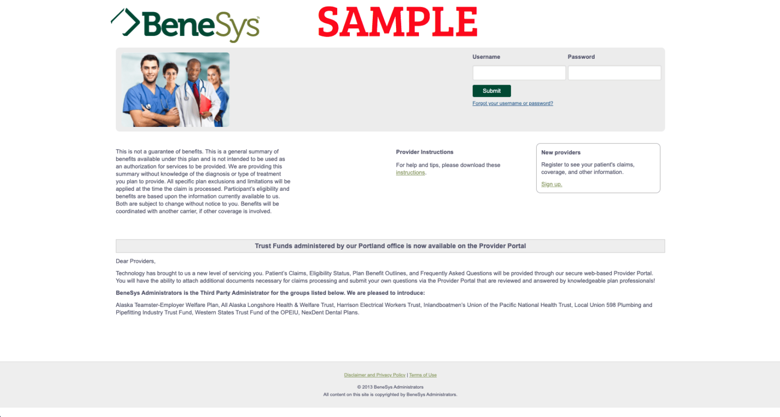 BeneSys Memberbenefitsonline Providers Login