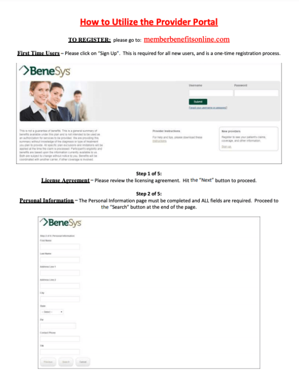 Provider Portal Login Registration Help Guide Health Management Corp