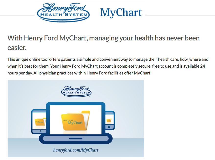 www.henryford.com/mychart | Henry Ford MyChart