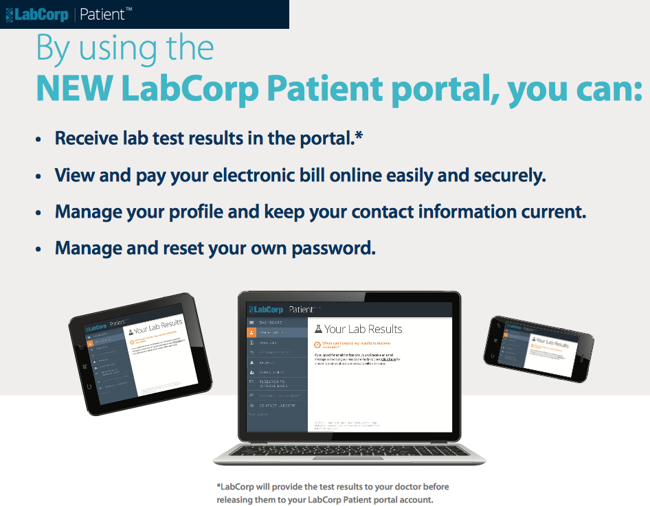 visit patient.labcorp.com