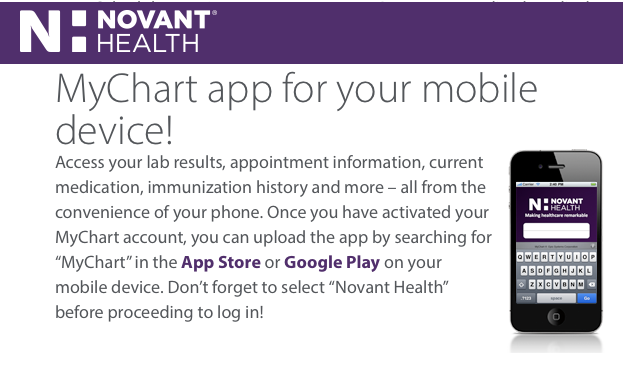 Novant My Chart Activation Code