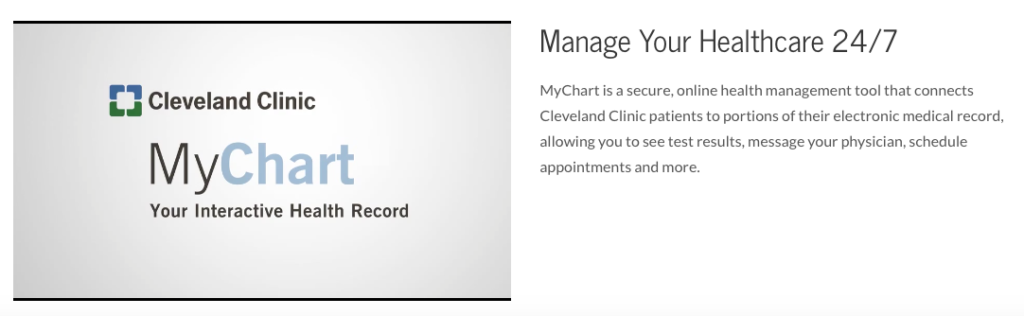 Cleveland Clinic My Chart Setup