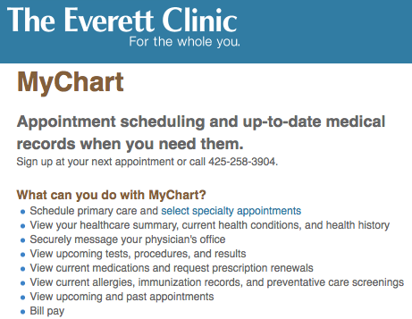 Everettclinic Com My Chart