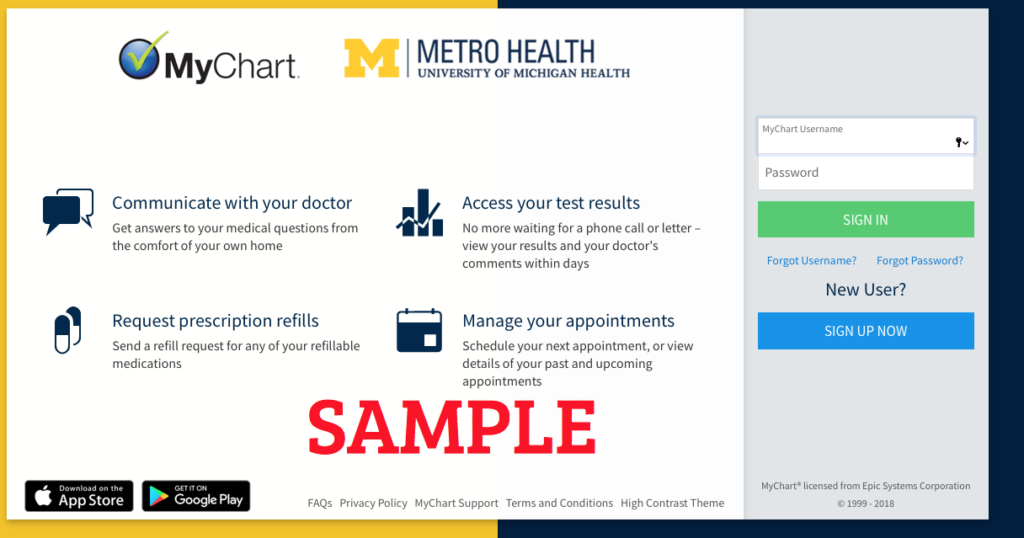 Metro Health My Chart App