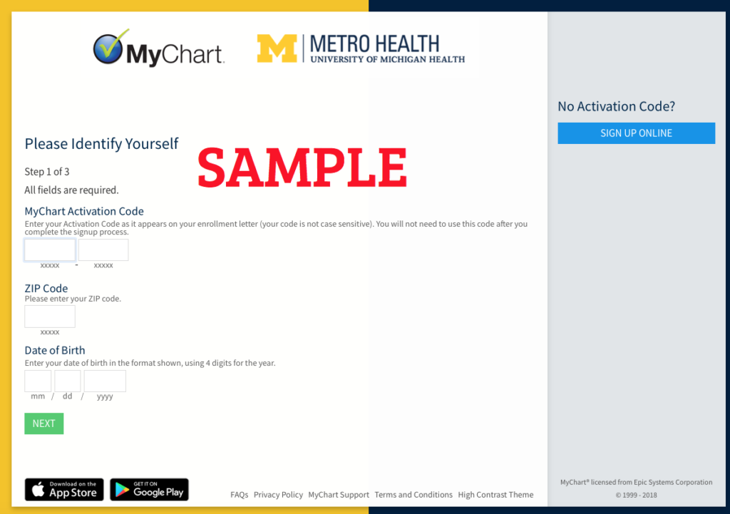 Metro Health My Chart App