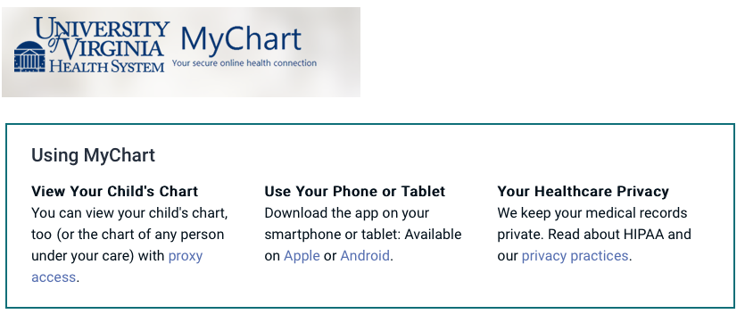 University Of Virginia Health System My Chart