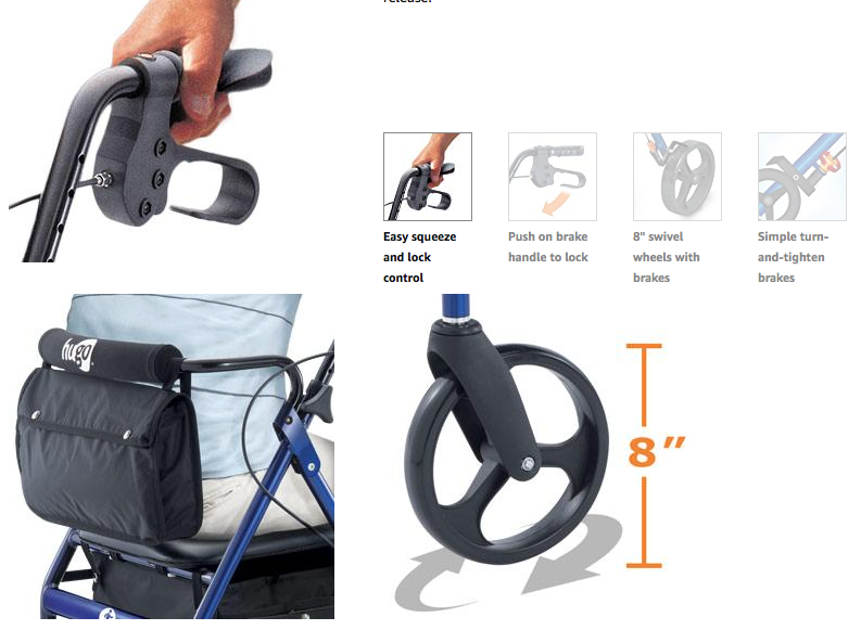Hugo Elite Rollator Walker Review. 3