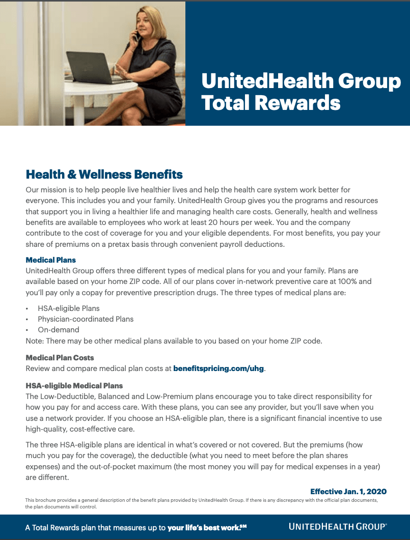 UnitedHealth Group Employee Benefits UHG