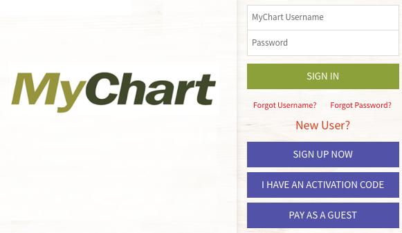 My Chart Activation Code