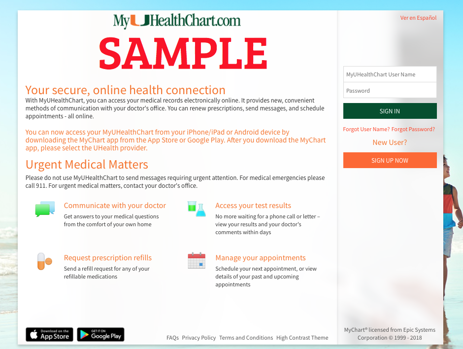 My Uhealth Chart