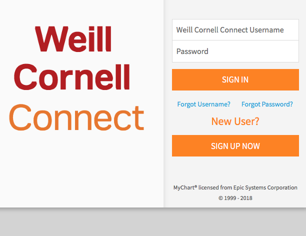 Weill Cornell My Chart