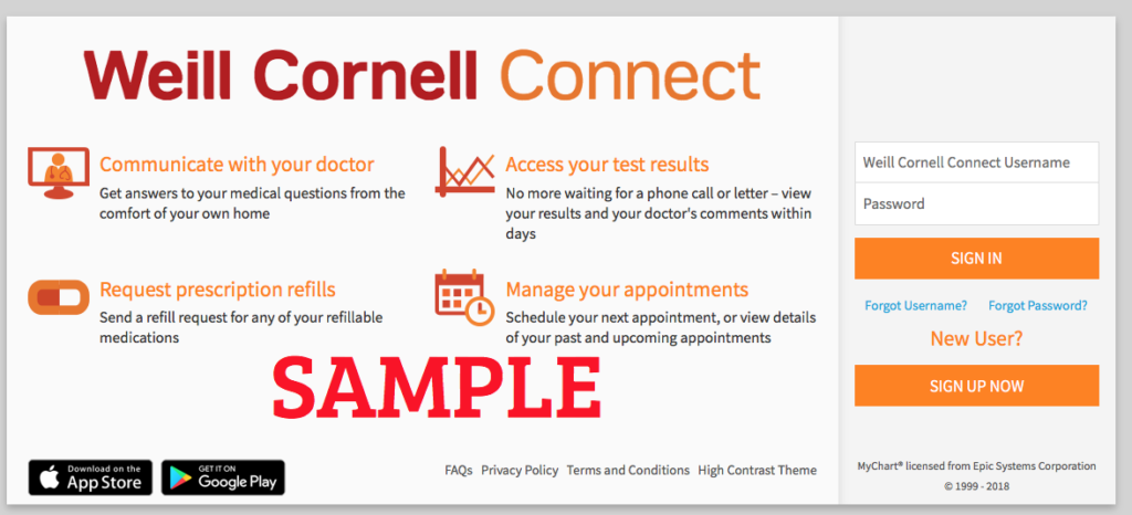 Weill Cornell My Chart