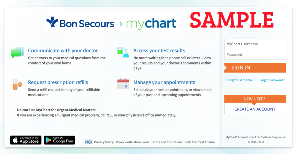 My Chart Bon Secours Phone Number