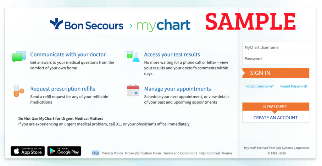 Bons Secours My Chart